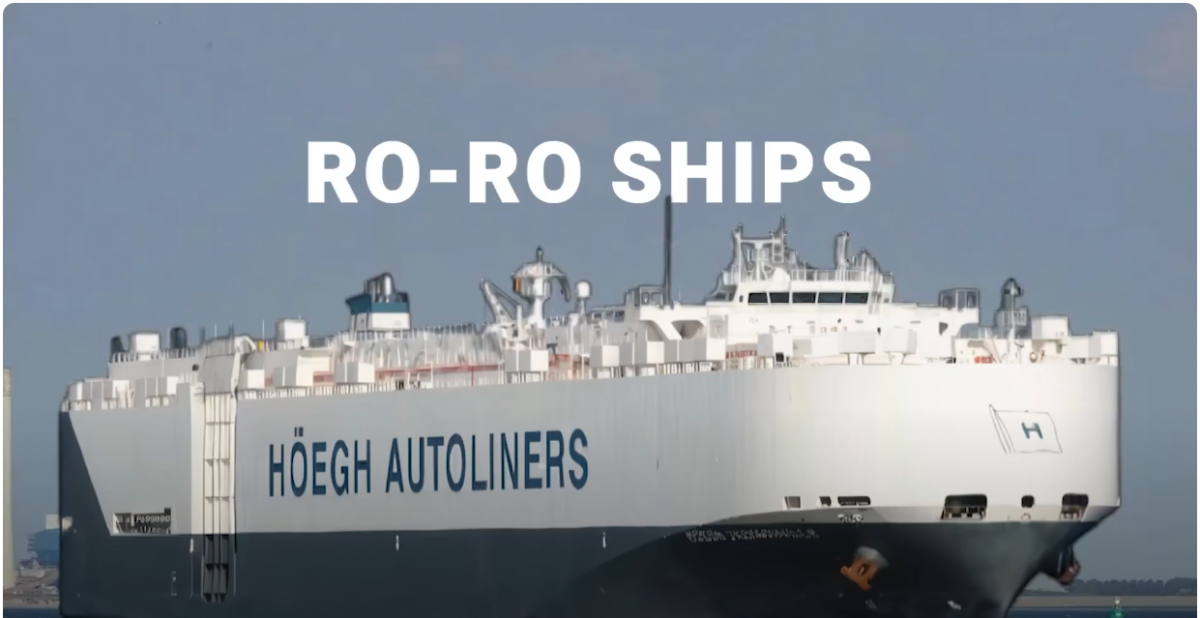 Ro-Ro ships  for carry wheeled cargo like cars, motorcyles 